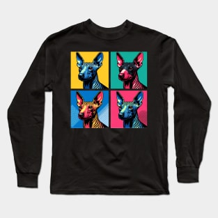 American Hairless Terrier Pop Art - Dog Lovers Long Sleeve T-Shirt